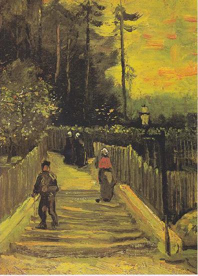 Vincent Van Gogh Small way in Montmartre china oil painting image